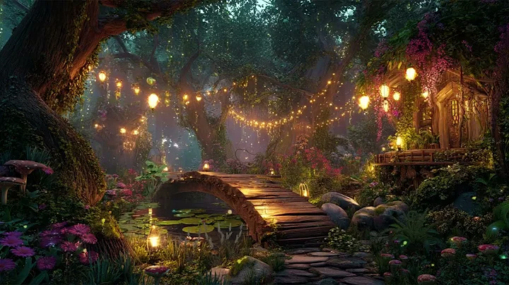 Fantasy Fireflies Cottage & Relaxing Nature Ambience | Fantasy Fairy Music for Study, Focus, Read