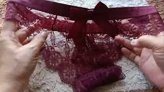 Y See Through Lacy Lingerie Maroon Bikini Haulreview From Lazada