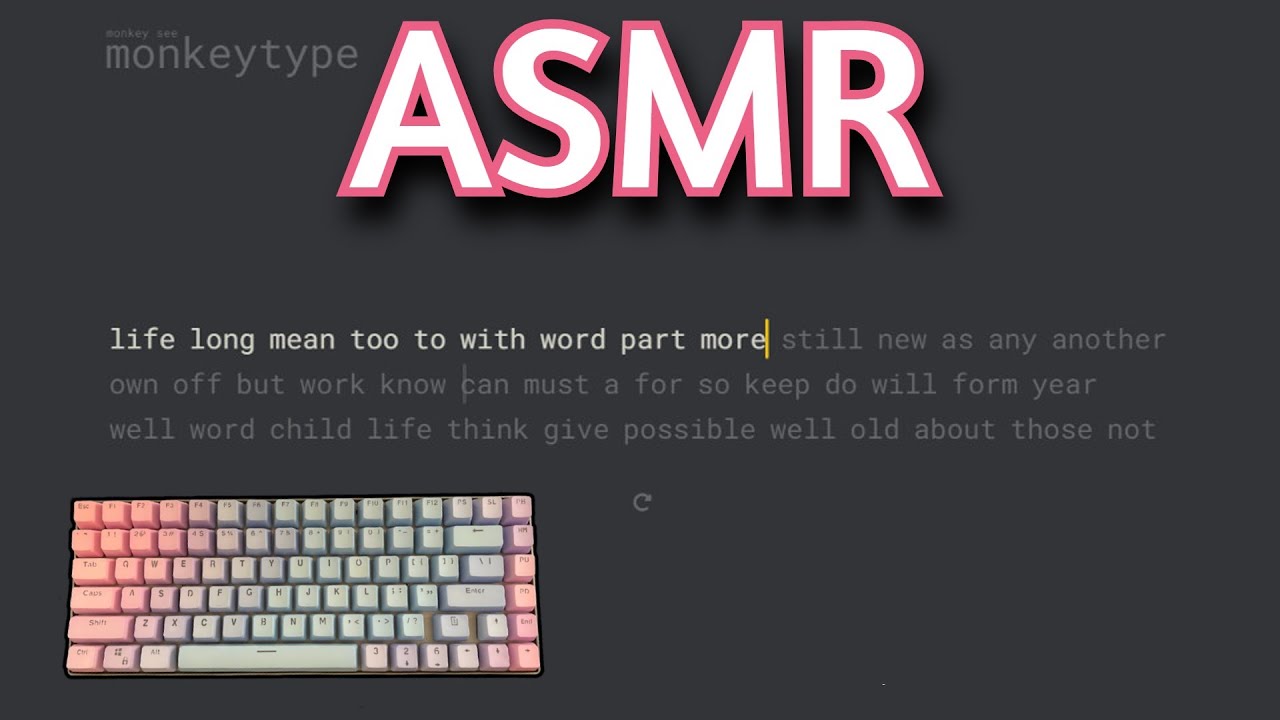 Asmr gaming monkeytype typing mechanical keyboards no talking 