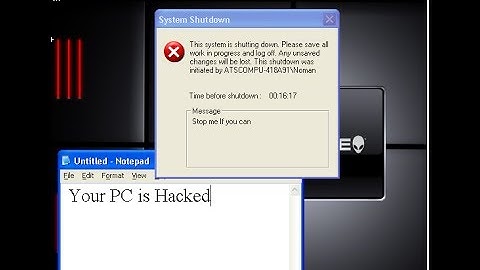 shutdown shortcut prank