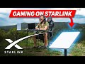 Gaming with starlink on top of a mountain  vanlife gaming