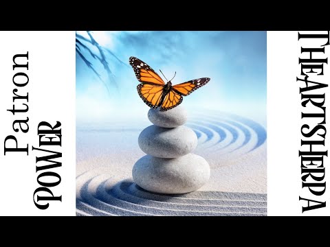 Power Patron Jan live stream Butterfly on Zen stones | TheArtSherpa