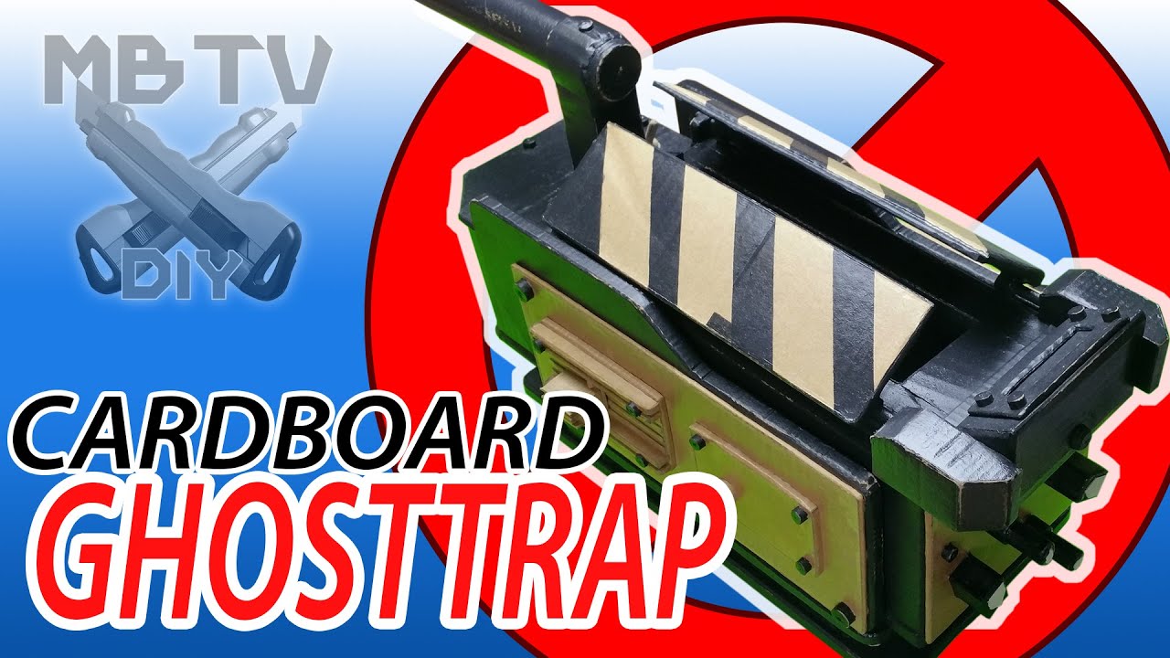 Ghostbusters Movie DIY Cardboard Ghost Trap Fully Mechanized - YouTube