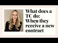 What does a real estate transaction coordinator do when they receive a new contract?
