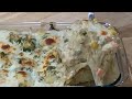 How to make a creamy chicken with potato balls