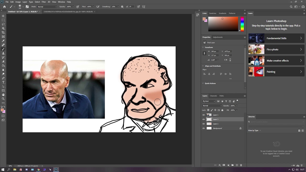 Dessin Rapident "Zidezine Zinade the god of footballe"