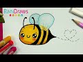 Cómo dibujar una ABEJA KAWAII - Paso a paso