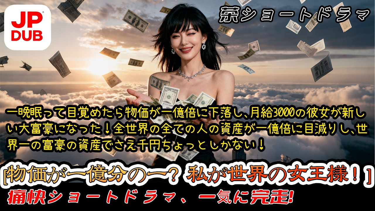 【日本語吹き替え完全版】一晩眠って目覚めたら物価が一億倍に下落し、月給3000の彼女が新しい大富豪になった！全世界の全ての人の資産が一億倍に目減りし、世界一の富豪の資産でさえ千円ちょっとしかない！