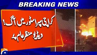 Karachi Superstore Fire Near Zamzama Park Defense Phase 5 Blaze