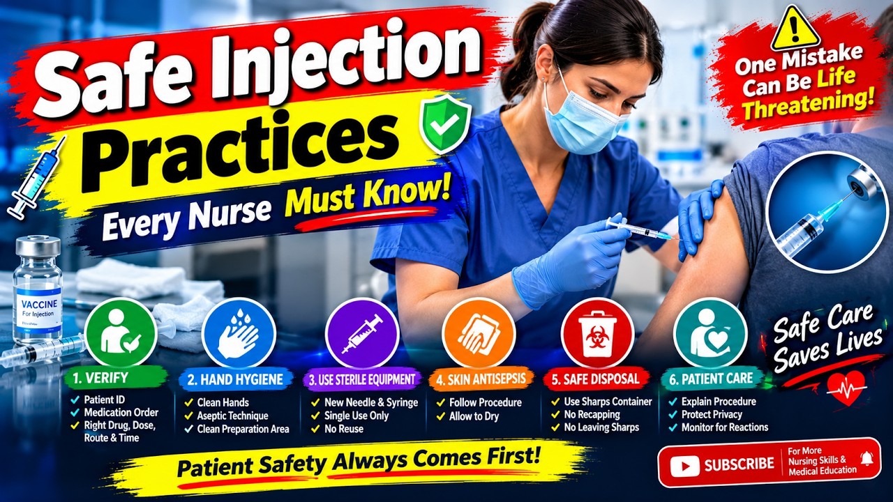 Safe Practice Unsafe Practice One Injection Mistake Can Be Dangerous! | Safe Injection Practices ...