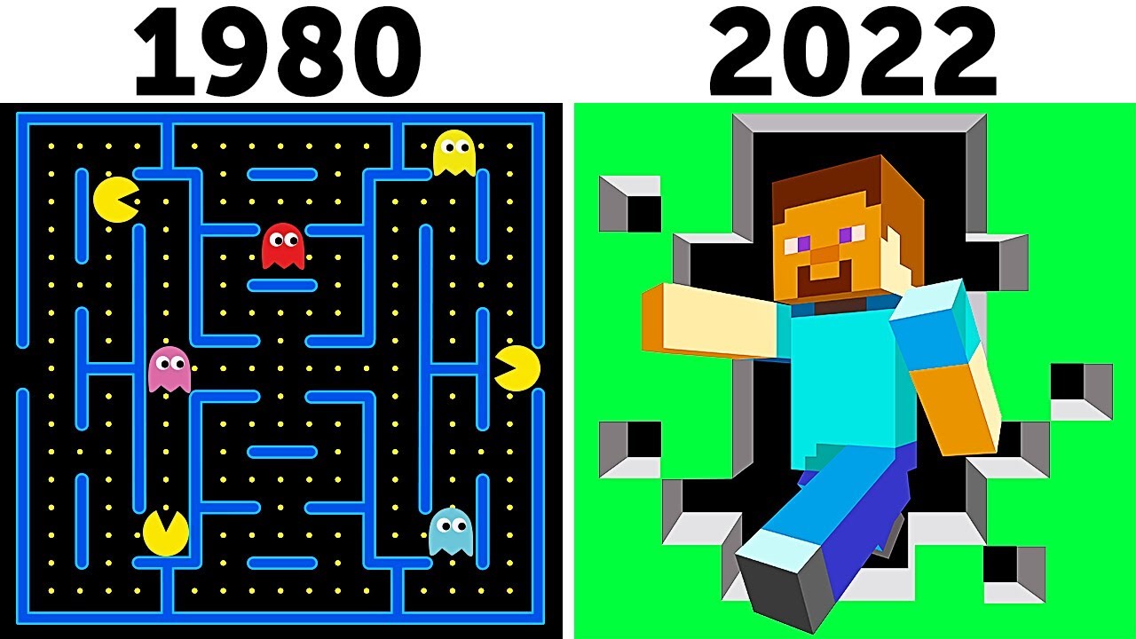 ⁣Тогда и сейчас: как менялись видеоигры на протяжении десятилетий