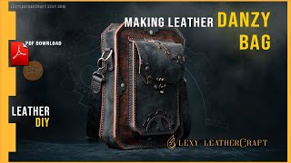 Making steampunk style leather bag - Leather DIY