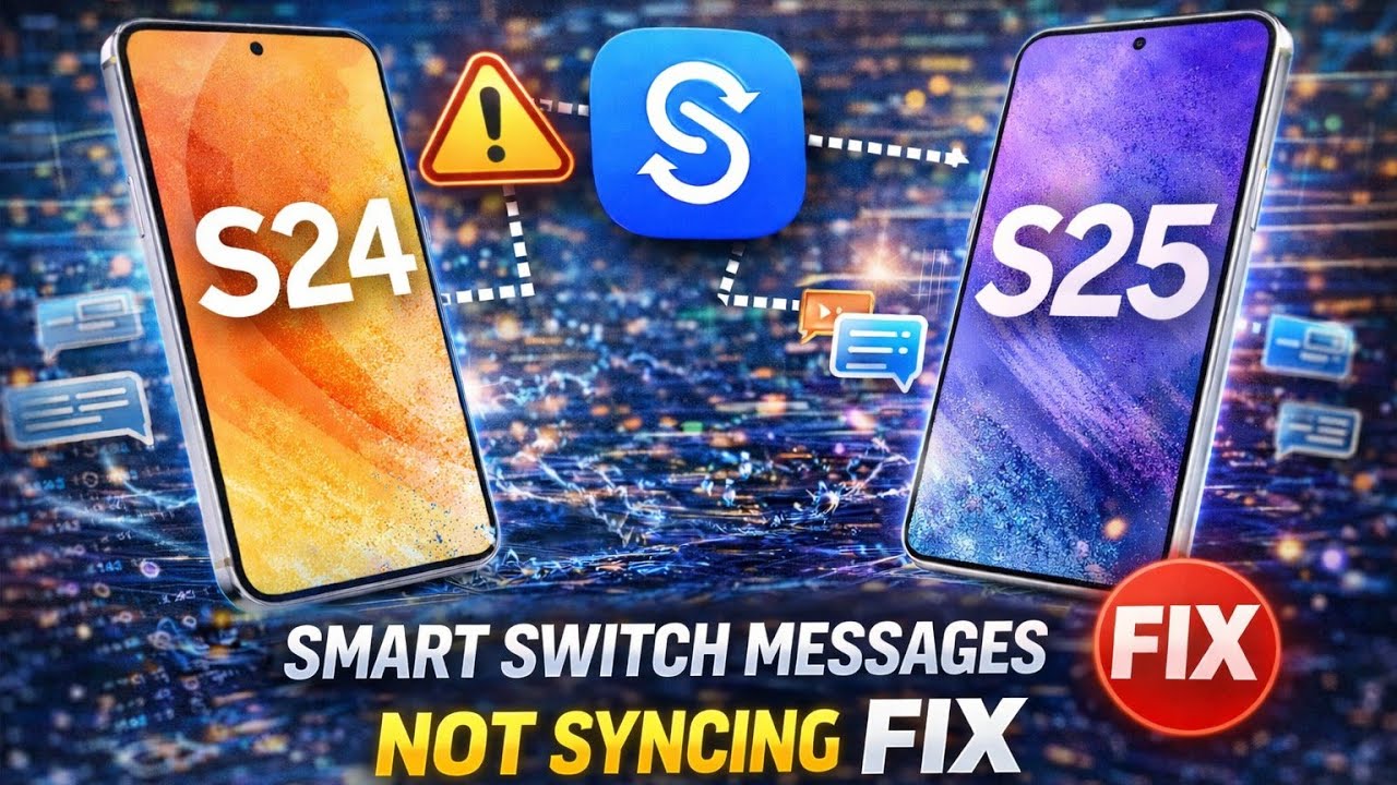 Samsung S24 to S25 & S26 Smart Switch Messages Not Syncing Fix - YouTube