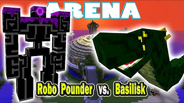 Minecraft Arena Battle Robo Pounder vs. Basilisk