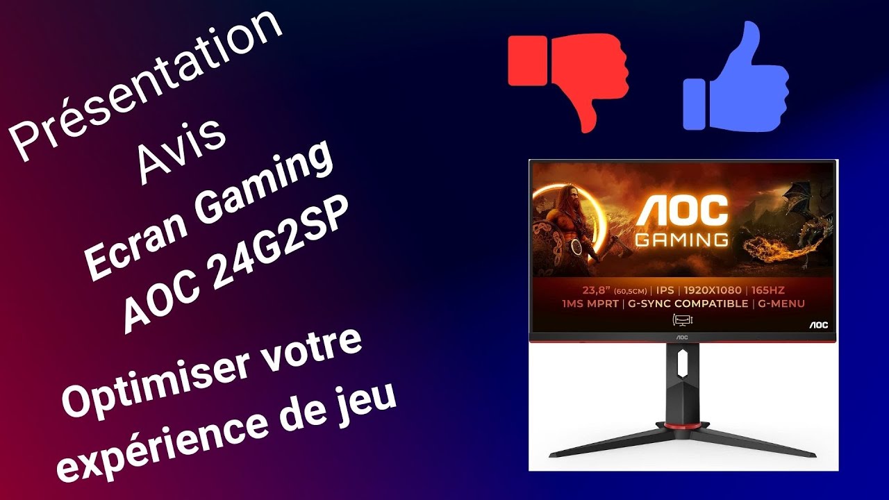 AOC écran Gaming 24G2SP : Présentation et avis, l'écran Gaming performant 