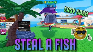 💸🐋🐟 Steal A Fish Script EZ Cash- OP 機能: インスタント スティール⚡、自動ロック🔒、壁除去🧱! screenshot 5