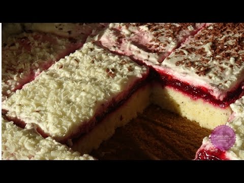 Fruchtige Himbeerschnitte mit lockerem Biskuit und feinem Vanillepudding. Hier geht's zum Rezept: ... 