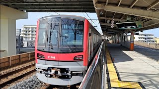 東武70000系71708F各駅停車北春日部行き小菅駅発車(2023/4/28)