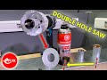 電気技師' TIPS - ダブルホールソーを使用して小さな穴から大きな穴へ #shorts