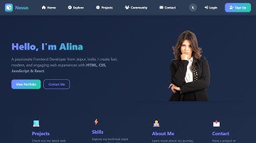 Create a Clean & Modern Responsive Portfolio Website | Dark & Light Mode using HTML, CSS, JavaScript