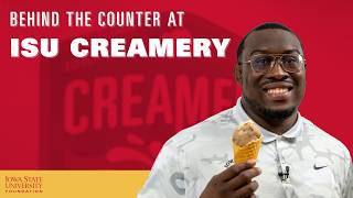 Sightseeing at Iowa State University | Behind the counter at ISU Creamery