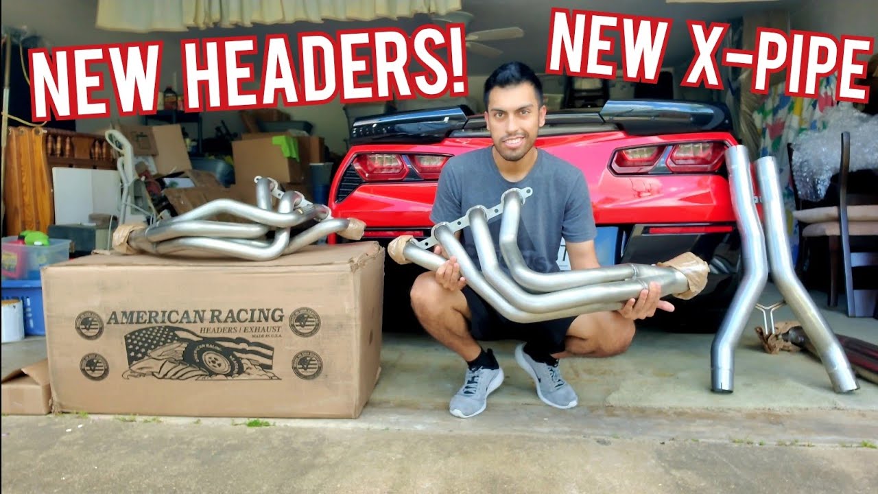 MY C7 CORVETTE GETS NEW AMERICAN RACING HEADERS AND XPIPE! MUCH LOUDER