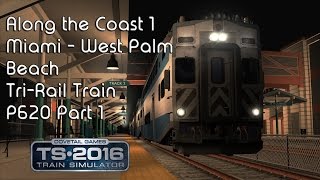 Train Simulator 2016: T&D Along the Coast #1 Miami-WPB - MCR F40HL-2 - Tri Rail Train P620 Part 1 screenshot 4