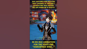 Zhongli is the only character whose lips move while in his idle animation! #zhongli #genshinimpact