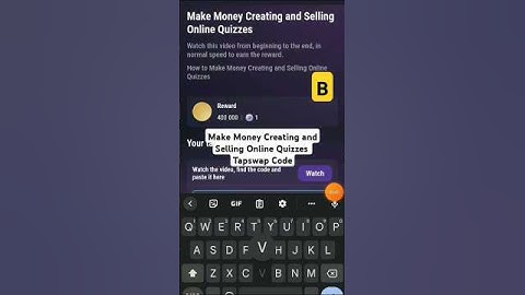 Make Money Creating and Selling Online Quizzes Tapswap Code | How to Make Money Creating