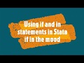 If and in statements in Stata