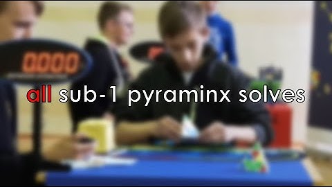 all sub-1 official pyraminx solves (as of september 2025)