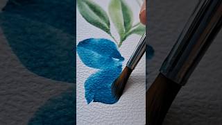 pintura Floral Azul Mar #shortfeed #flowerart #shortsart #shortsfeed #arte #pinturafloral