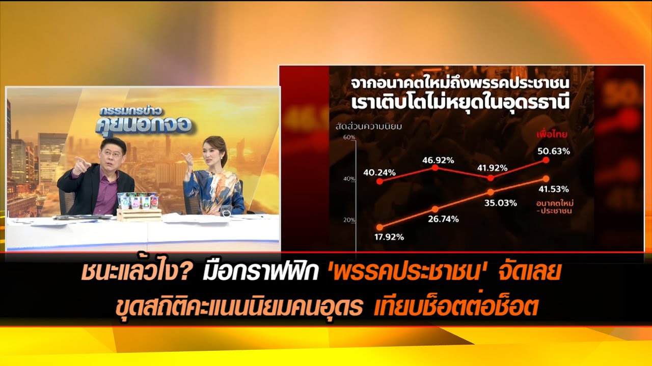 ชนะแล้วไง? มือกราฟฟิก 'พรรคประชาชน' จัดเลย ขุดสถิติคะแนนนิยมคนอุดร เทียบช็อตต่อช็อต 'เพื่อไทย'