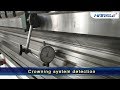 CNC Press brake crowning system detection, bending machine deflection test