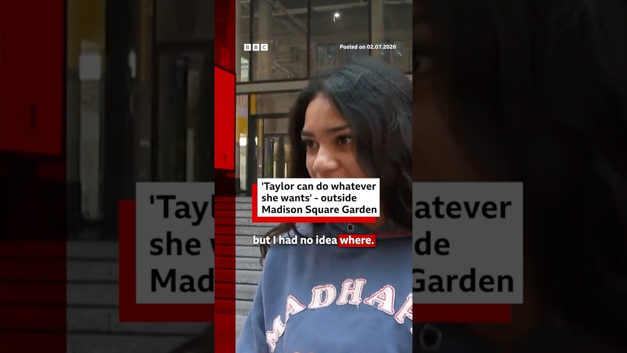 'Taylor can do whatever she wants' - outside Madison Square Garden, New York. #TaylorSwift #BBCNews