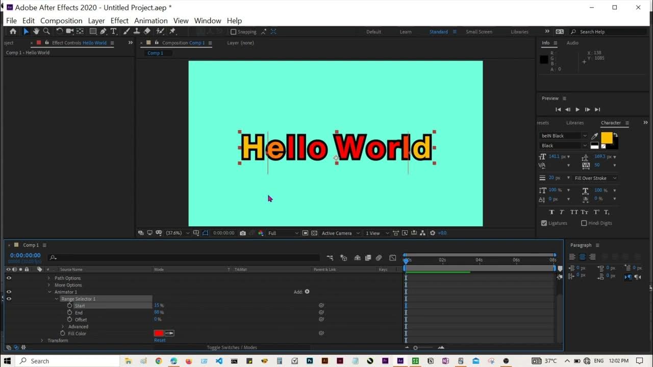 Range Selector in After Effects YouTube
