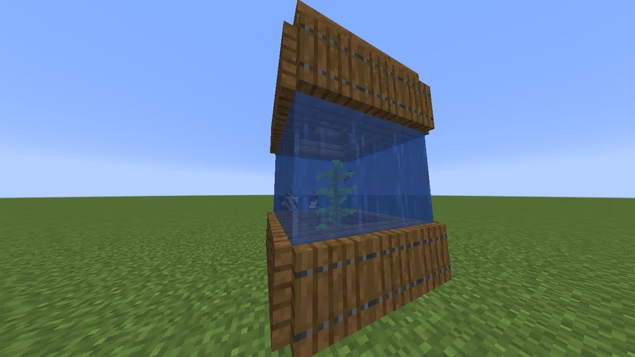 Pay attention to courtesy The sky How to make a simple aquarium in Minecraft - YouTube