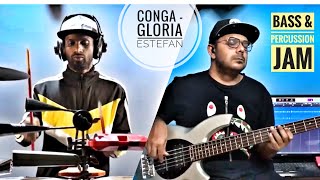 Video thumbnail of "Conga - Gloria Estefan ( Bass & Percussion Jam ) | Conga Bass Jam | Conga Percussion Jam | Bass Jam"