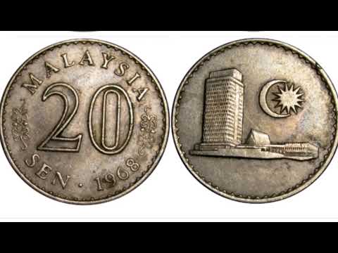 MALAYSIA 20 SEN 1968 Coin VALUE + MINTAGE