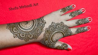 New stylish back hand mehndi designs