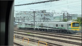 【情報量が多すぎる】本日の新鶴見機関区の様子(2022.5.11)クモヤE493試運転、E217系廃車回送、EF65-2127(カラシ)単機、EF210+ムドHD300、EF65+タキが停車中でした!