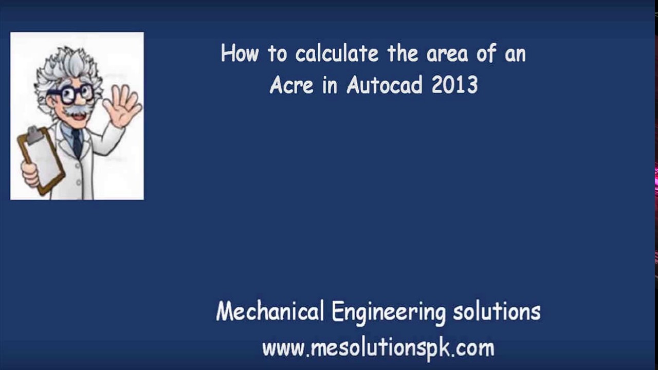 How to calculate the area of an Acre in Autocad YouTube