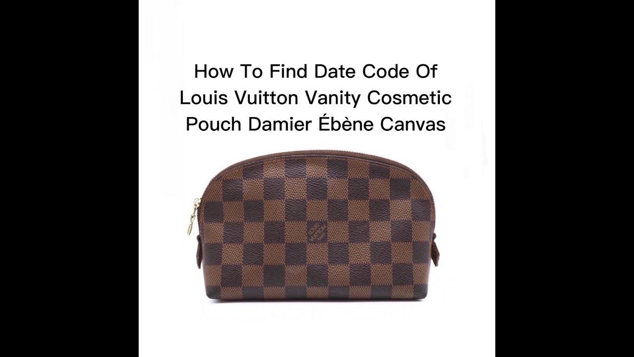 Date Code & Stamp] Louis Vuitton Vanity Cosmetic Pouch Damier Ébène Canvas