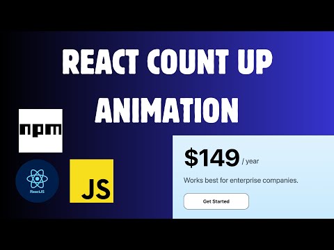 How to Add a Number Count-Up Animation in React | React-Countup (NPM)