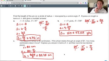 Pre-Calc/Trig.  Lesson 4.1: Radian and Degree Measure (Part 2)
