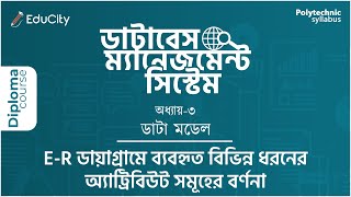 Ch-3.4 Different types of Attribute Uses in E-R Diagram in Bangla | DBMS | #cst #cmt #diploma