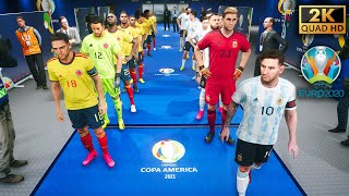 🔥 Argentina vs Colombia ⚽ COPA AMERICA - Semi Final | PES 2021 - Next Gen Realism Mod Gameplay