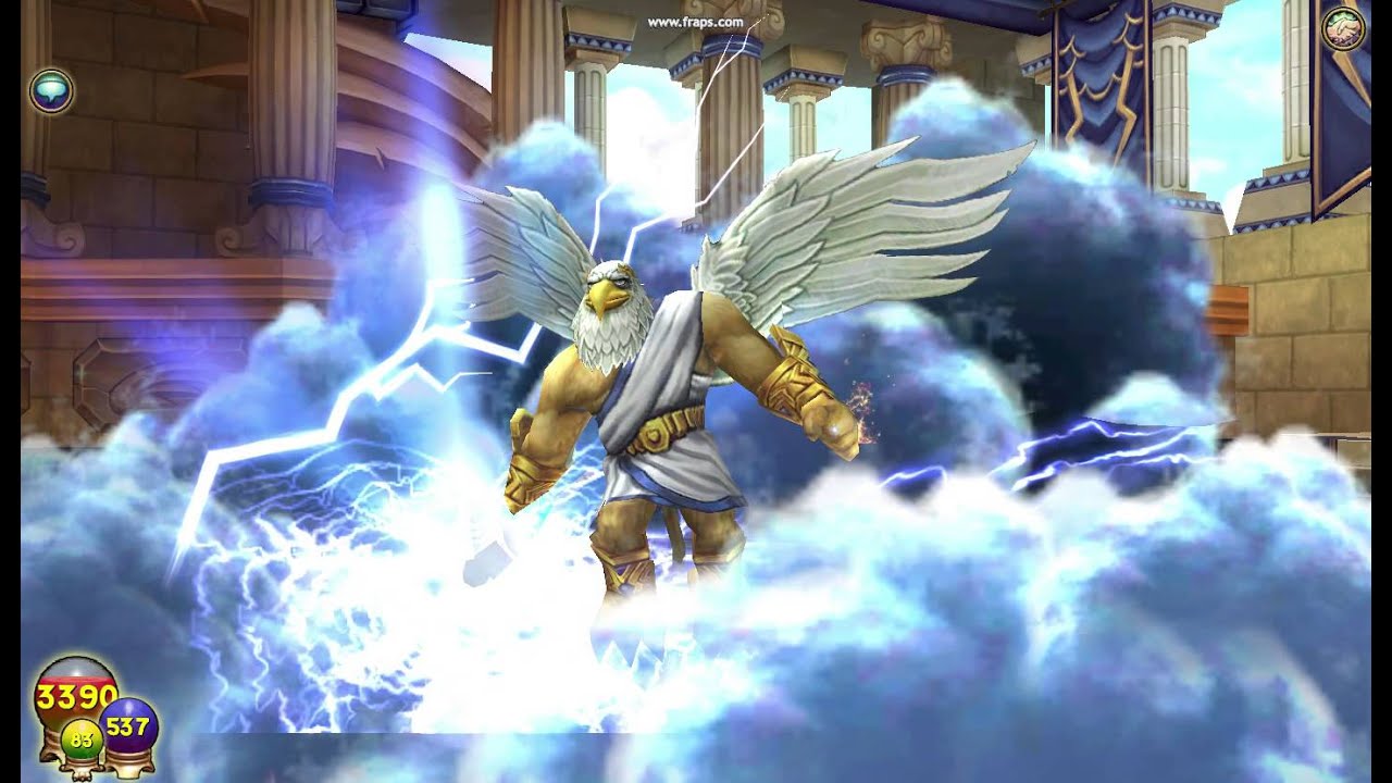Wizard101 Zeus spell - YouTube