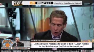 ESPN First Take   New York Knicks Owner James Dolan Responds to E Mail from Upset Fan   First Take