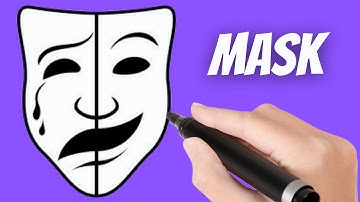 How to draw Comedy and Tragedy Masks | Step by Step